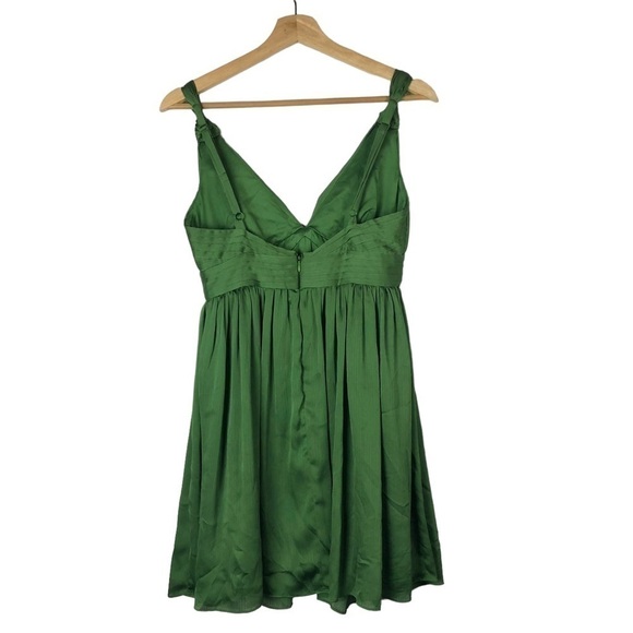 BCBGeneration Emerald Green Y2K Babydoll Mini Dress 4 - Picture 2 of 4